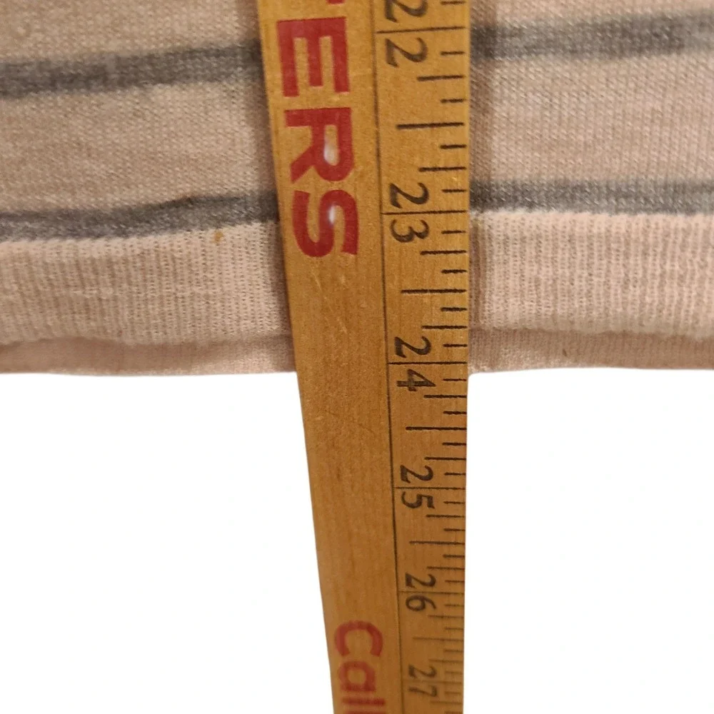 Vince Sweater Wool Cashmere Blend Pink Gray Stripes‎ Pullover Lightweight Small - Picture 5 of 7